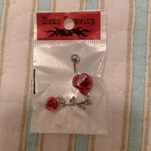Body Jewelry 14G rose 🌹 dangling belly button ring